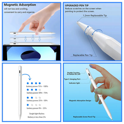 Stylus Pen for Apple  iPad Pencil Palm Rejection Power Display Pro Air Mini Stylus