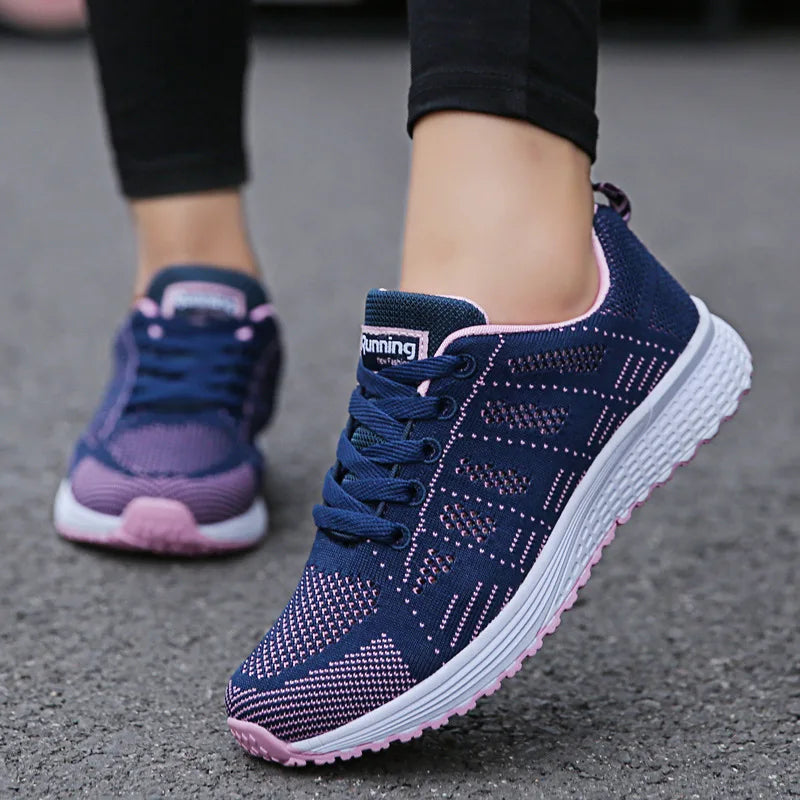 Women Casual Shoes Fashion Breathable Walking Mesh Flat Shoes Sneakers Women Gym