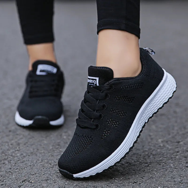 Women Casual Shoes Fashion Breathable Walking Mesh Flat Shoes Sneakers Women Gym