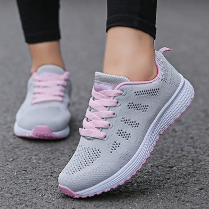 Women Casual Shoes Fashion Breathable Walking Mesh Flat Shoes Sneakers Women Gym