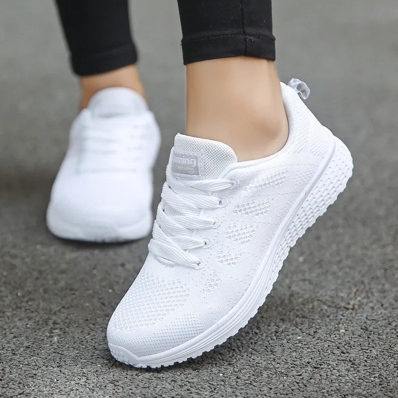 Women Casual Shoes Fashion Breathable Walking Mesh Flat Shoes Sneakers Women Gym