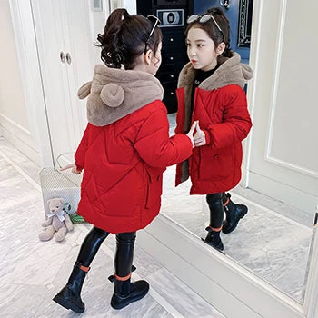 Big size Winter and Fall Girls Jackets Coat  Clothes 3-12 Years