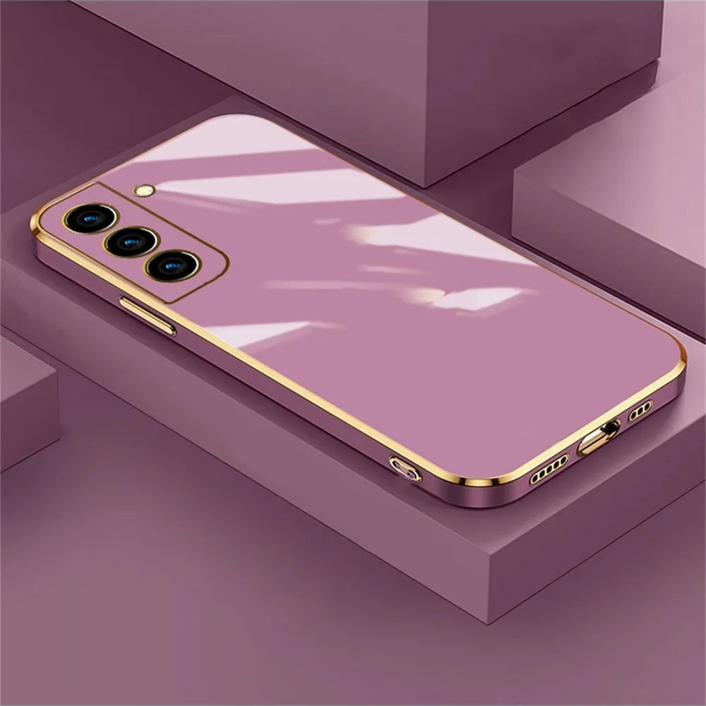 Luxury Plating Square Samsung Phone Case