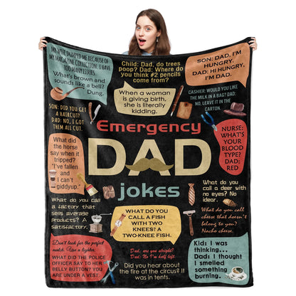 Styleship-Dad Blanket The Best Dad Print Throw Blanket，Soft Cozy Luxury for Father Daddy Papa Pappy Grandpa，Men Gift for Fathers Day Birthday Christmas