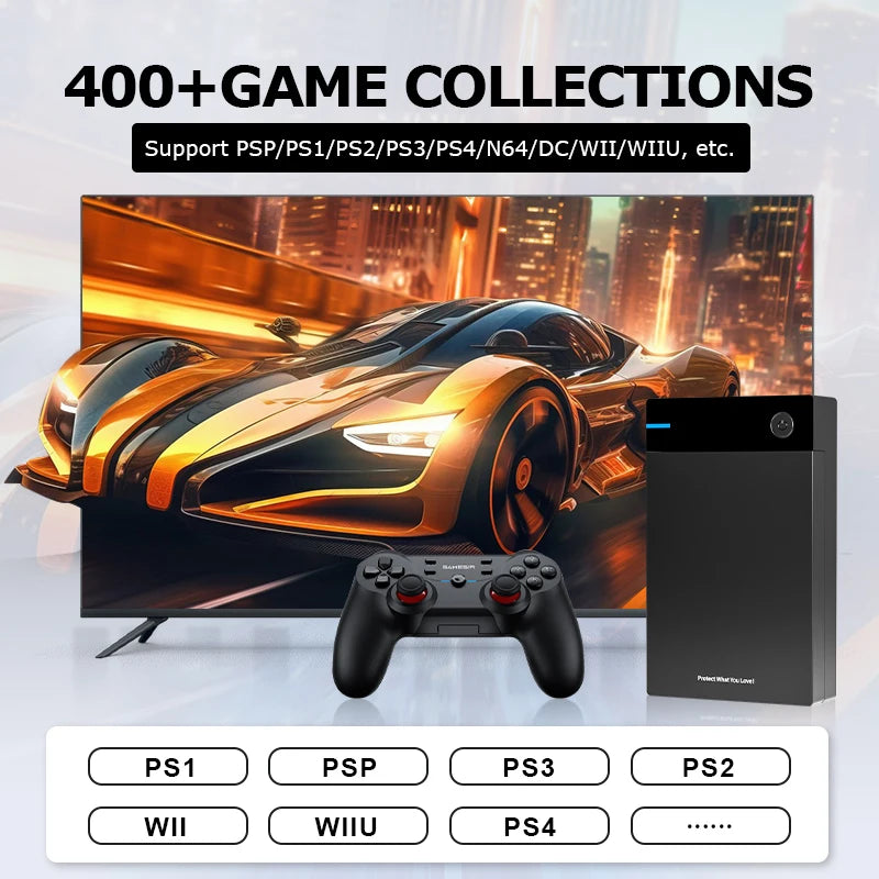 Video Game Console KINHANK  Hyperspin Gaming HDD With 40000+ Retro Games For PS4/PS3/PS2/DC/SS/MAME/WII/WIIU Portable HDD PC/Laptop