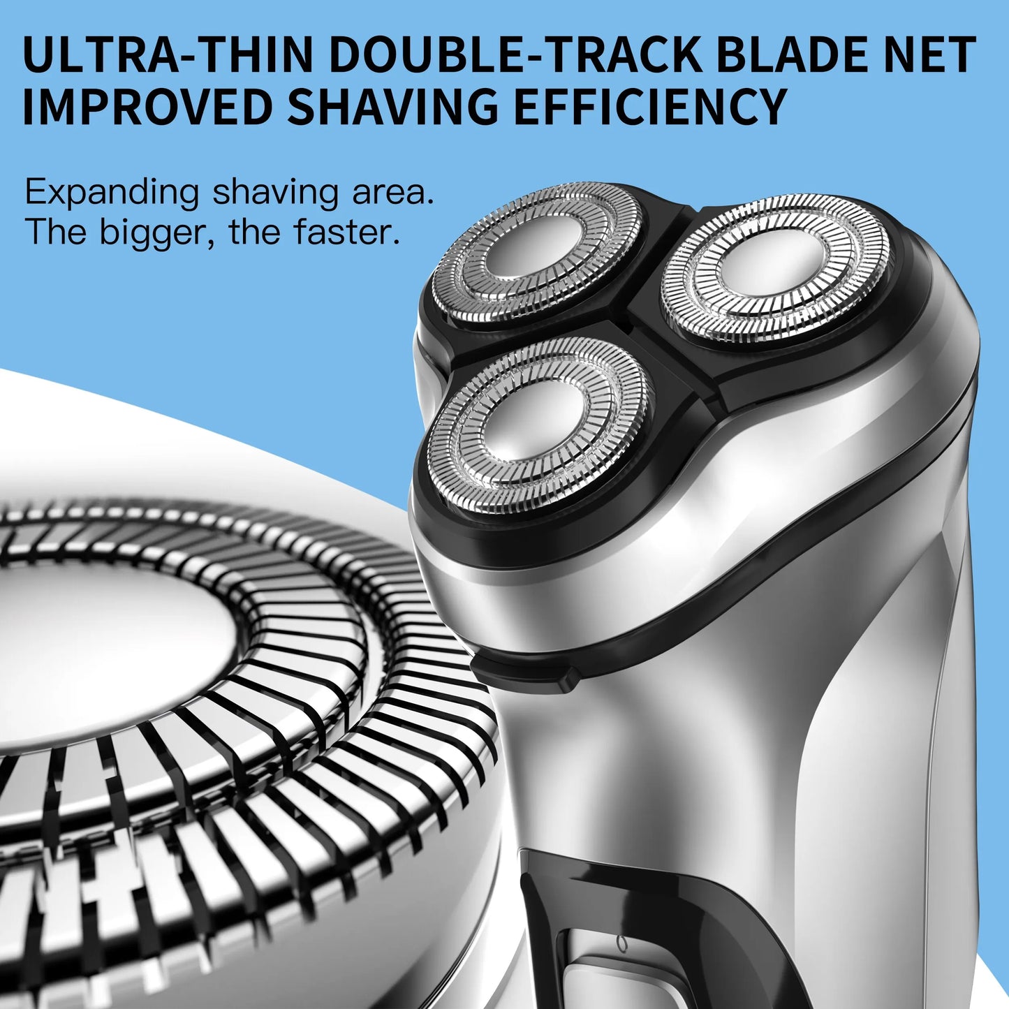 Blackstone Electrical Rotary Shaver for Men 3D Floating Blade Washable Type-C USB Rechargeable Shaving Beard Machine