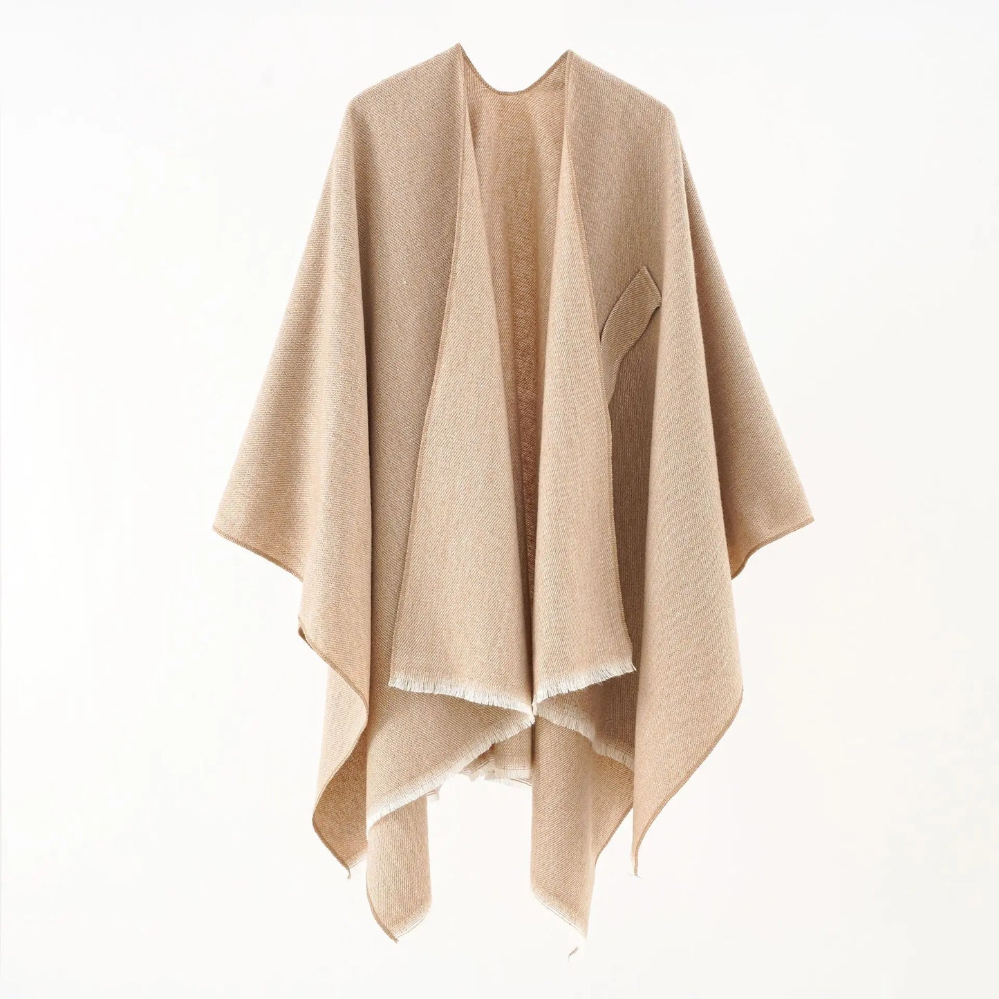 Women Cashmere Shawl Coat Lady Winter Cape With Band Spring Autumn Cardigan Classic Cloak Soft