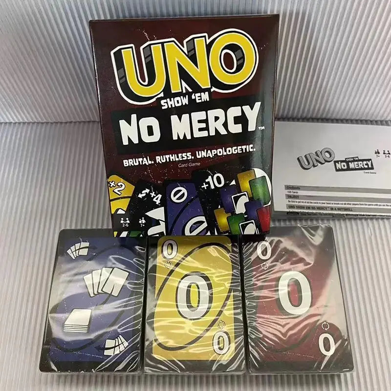 UNO NO MERCY Matching Card Game Minecraft Dragon Ball Z Multiplayer Family Party Boardgame Funny Friends Entertainment Poker