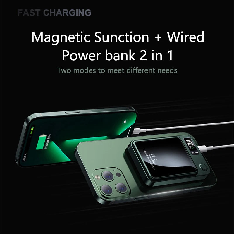 Magnetic Wireless Power Bank 30000mAh 22.5W Fast Charging External Battery Charger