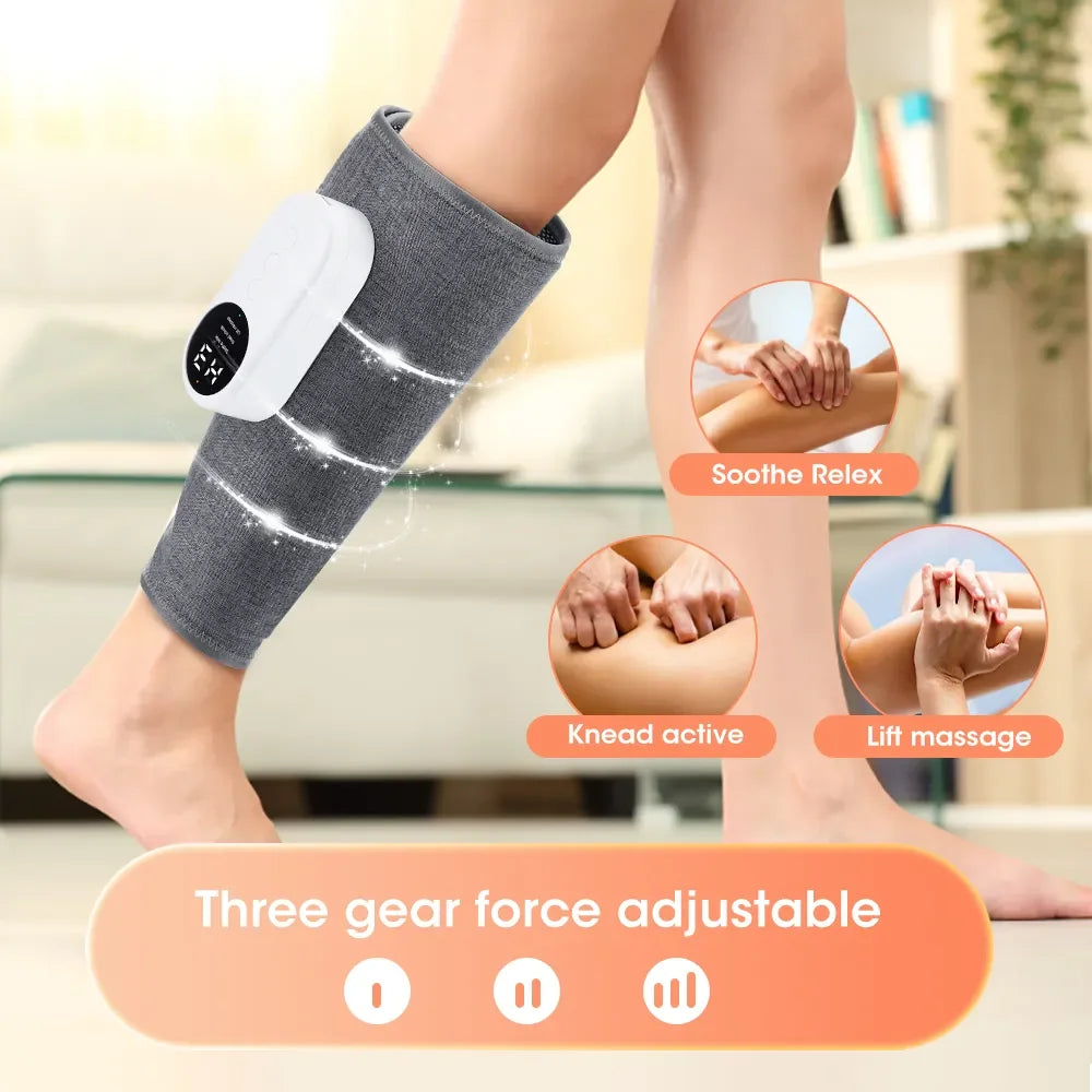 Electric Leg Massager Charging Calf Air Compression Massager with Three Massage Modes Thigh And Knee 360°