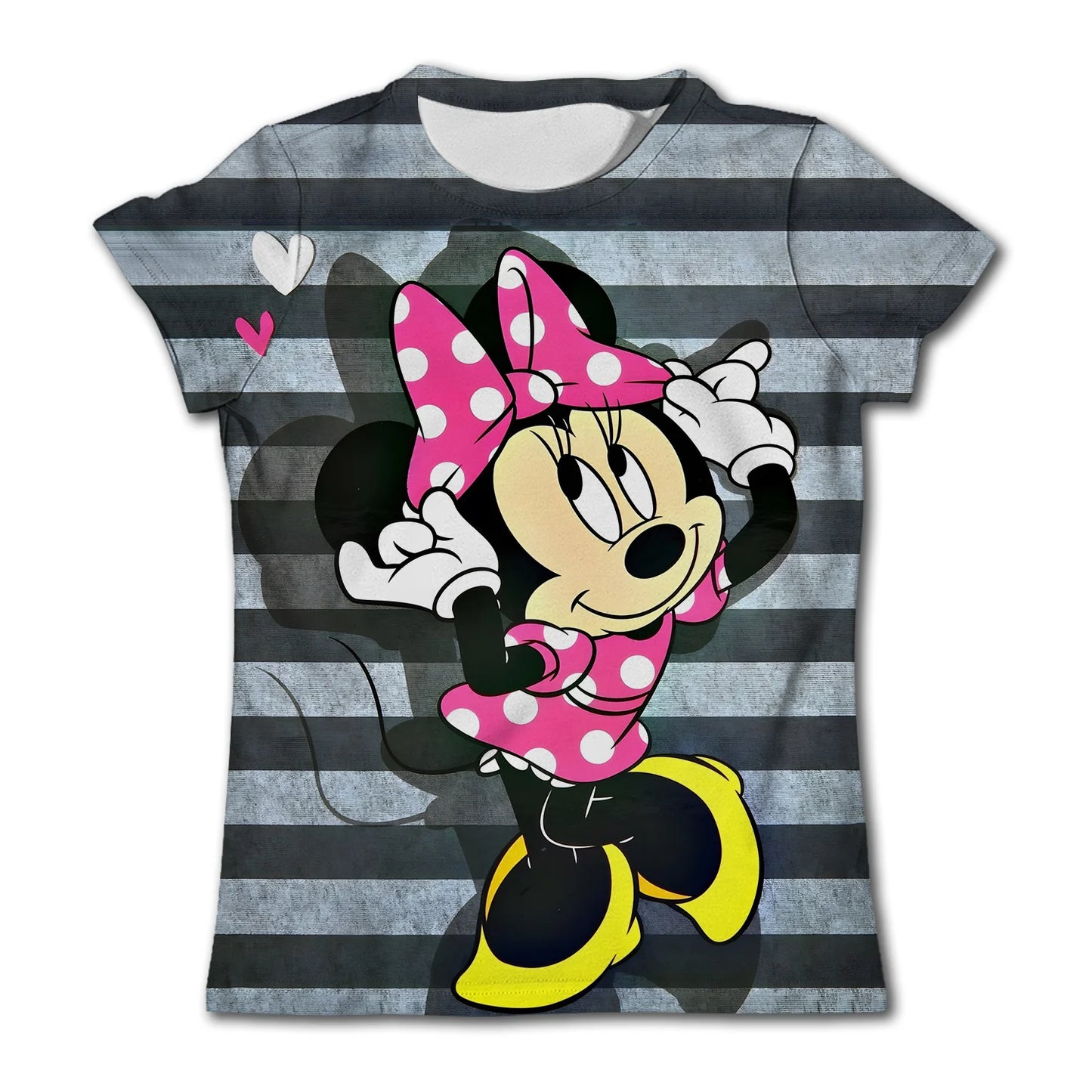 Disney Girls Graphic Tee Minnie Mouse Short Sleeves T-Shirt Top Summer Outfits Clothes