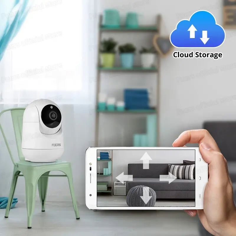 3MP Camera Indoor Wireless IP Surveillance Camera AI Detect Automatic Tracking Security Baby Monitor