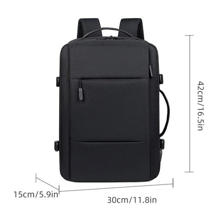 Travel Backpack Men Business Backpack School Expandable USB Bag Large Capacity Laptop Waterproof Fashion Backpack