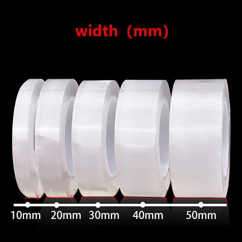 Nano Tape Double-Sided Adhesive Traceless Waterproof Traceless Adhesives Gel  Transparent Tape