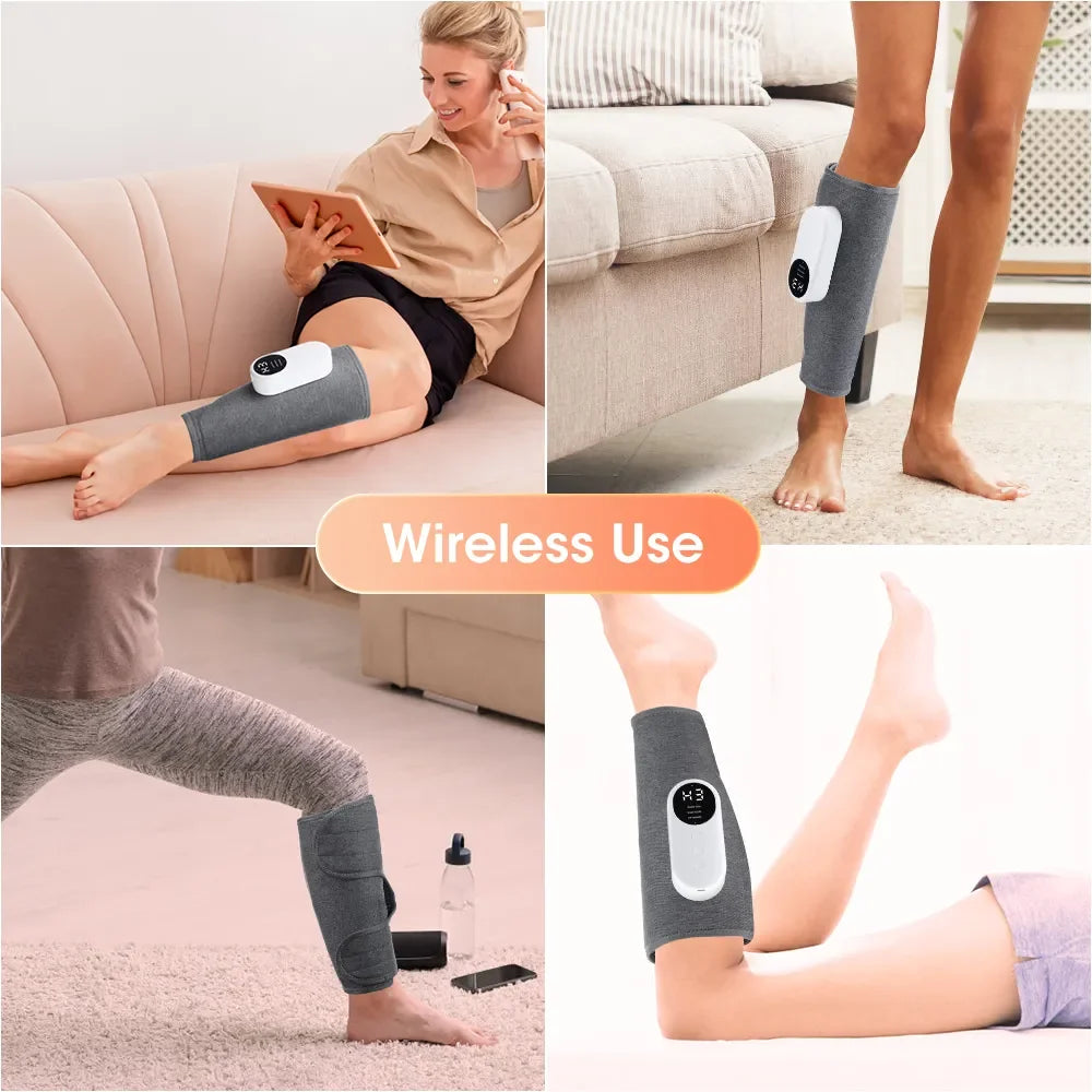 Electric Leg Massager Charging Calf Air Compression Massager with Three Massage Modes Thigh And Knee 360°