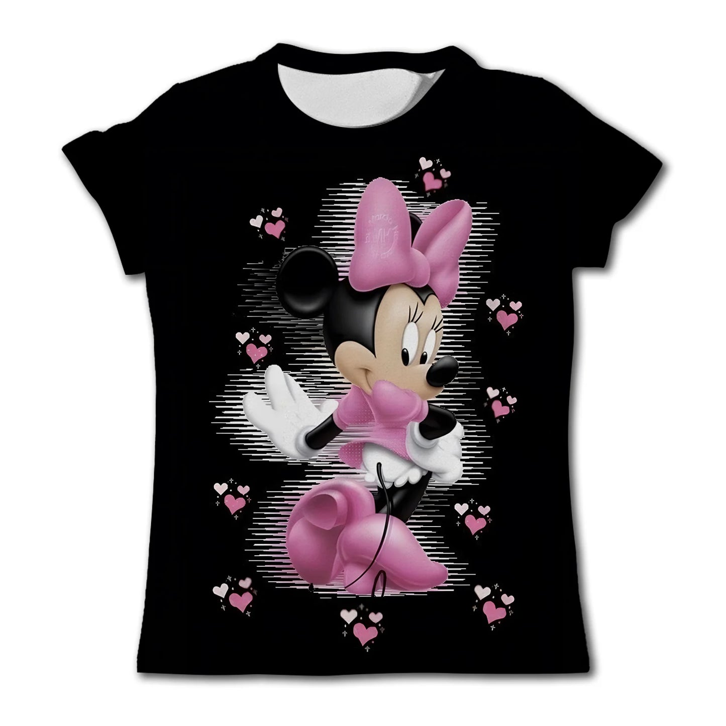 Disney Girls Graphic Tee Minnie Mouse Short Sleeves T-Shirt Top Summer Outfits Clothes