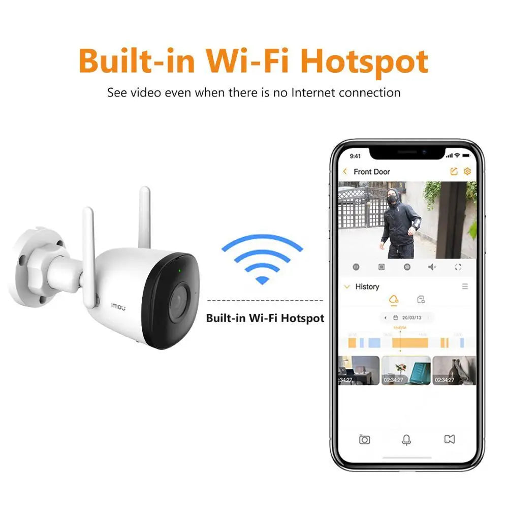 IMOU Wifi Outdoor Camera Bullet 2C 4MP 2MP Surveillance IP Camera Automatic Tracking Weatherproof with AI Human Detection