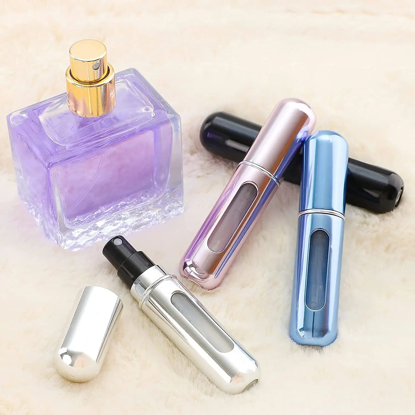 8/5ml  Mini Refillable Perfume Atomizer Bottle Refillable Portable Spray Pump Case