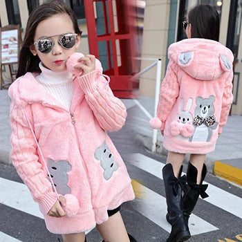 Big size Winter and Fall Girls Jackets Coat  Clothes 3-12 Years