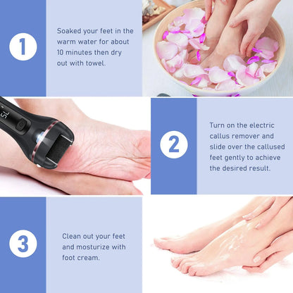 Electric Professional Foot Care Tool Grinding Sandpaper File for Heels  Dead Hard Skin Callus Remover