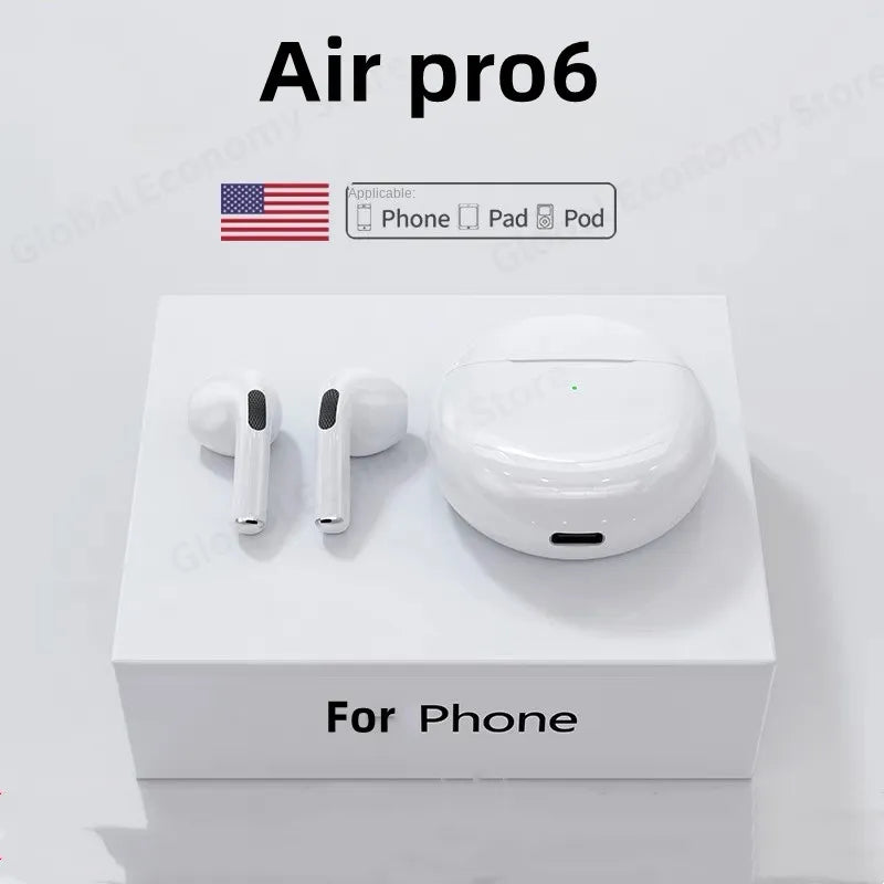 Air Pro6 Tws Smart Touch Control Wireless Headphones Bluetooth Earphones