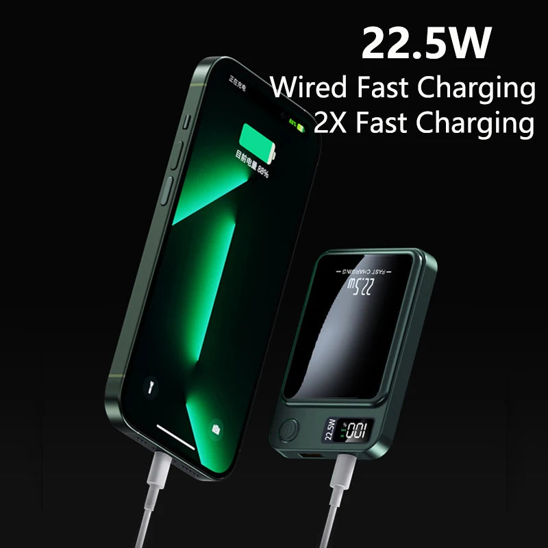 Magnetic Wireless Power Bank 30000mAh 22.5W Fast Charging External Battery Charger