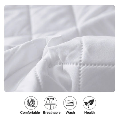 Waterproof Mattress Cover Fitted Sheet - Bed Protector for Single/Double/140/160 Size, Gray/White, Muti-Size Options