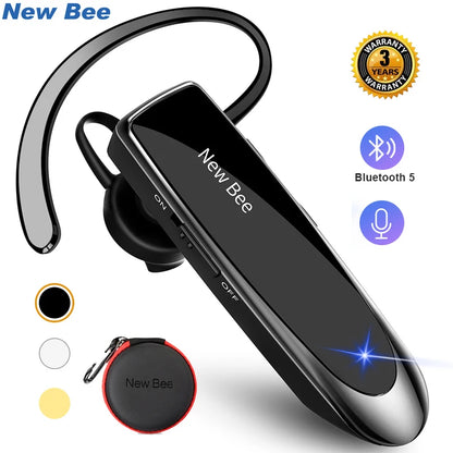 New Bee Bluetooth Headset V5.0 Wireless Earphones Headphones