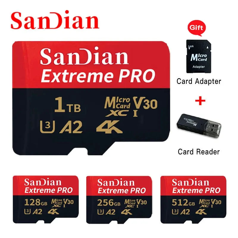 High Speed Micro Memory Card 512GB-128GB-1TB Flash SD Card for Phone Tablet Camera