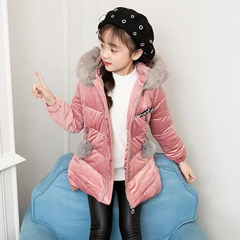 Big size Winter and Fall Girls Jackets Coat  Clothes 3-12 Years