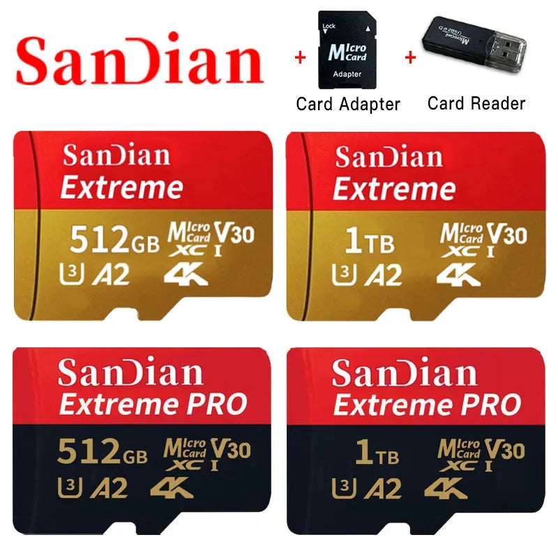 High Speed SD Card 1TB 512GB TF Micro Memory Card For Phone Camera Drone