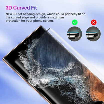 2/4Pcs Curved Tempered Glass For Samsung Galaxy Note 10 + Note 20 Ultra Screen Protector Glass Film