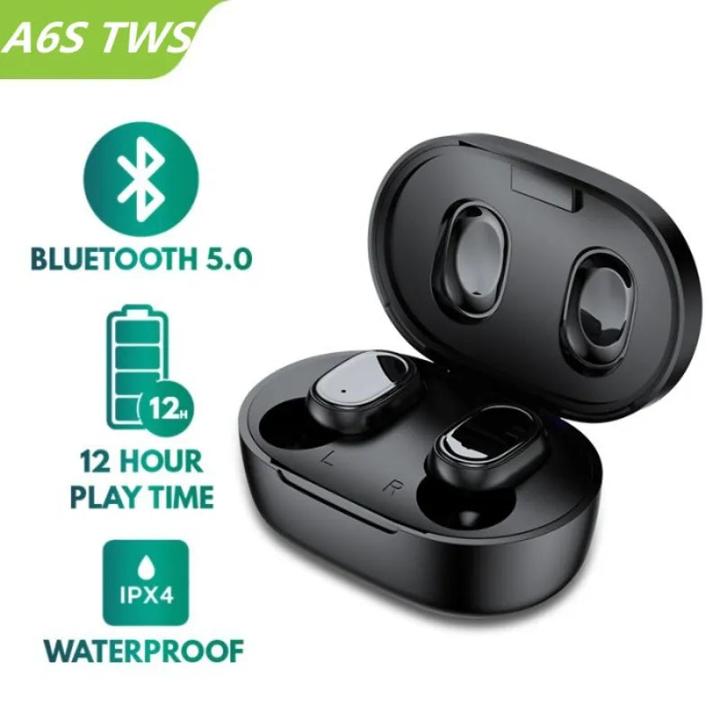 Original A6S TWS Headset Wireless Earphones  Headphones