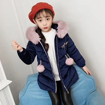 Big size Winter and Fall Girls Jackets Coat  Clothes 3-12 Years