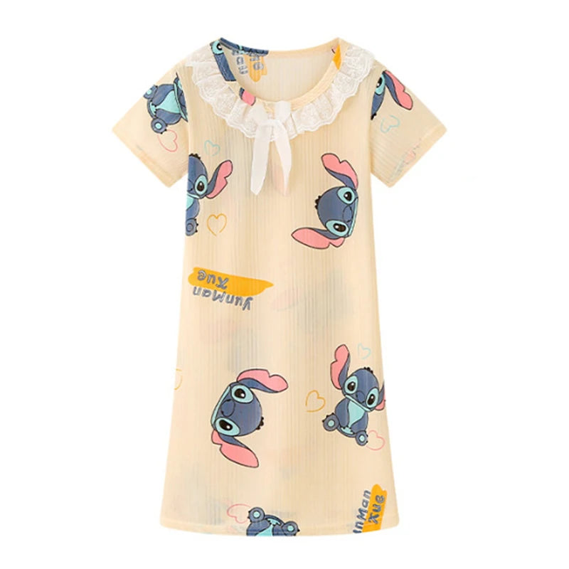 Girls Cartoon Clothes Pajamas Dress Kids Family Wear