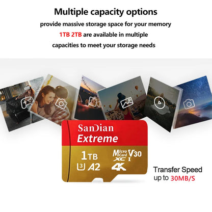 High Speed SD Card 1TB 512GB TF Micro Memory Card For Phone Camera Drone