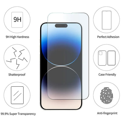 Tempered Glass  Screen Protector for iPhone 15 14 13 12 11 Pro Max 12Mini 13Mini 7 8 15 Plus SE X XS XR