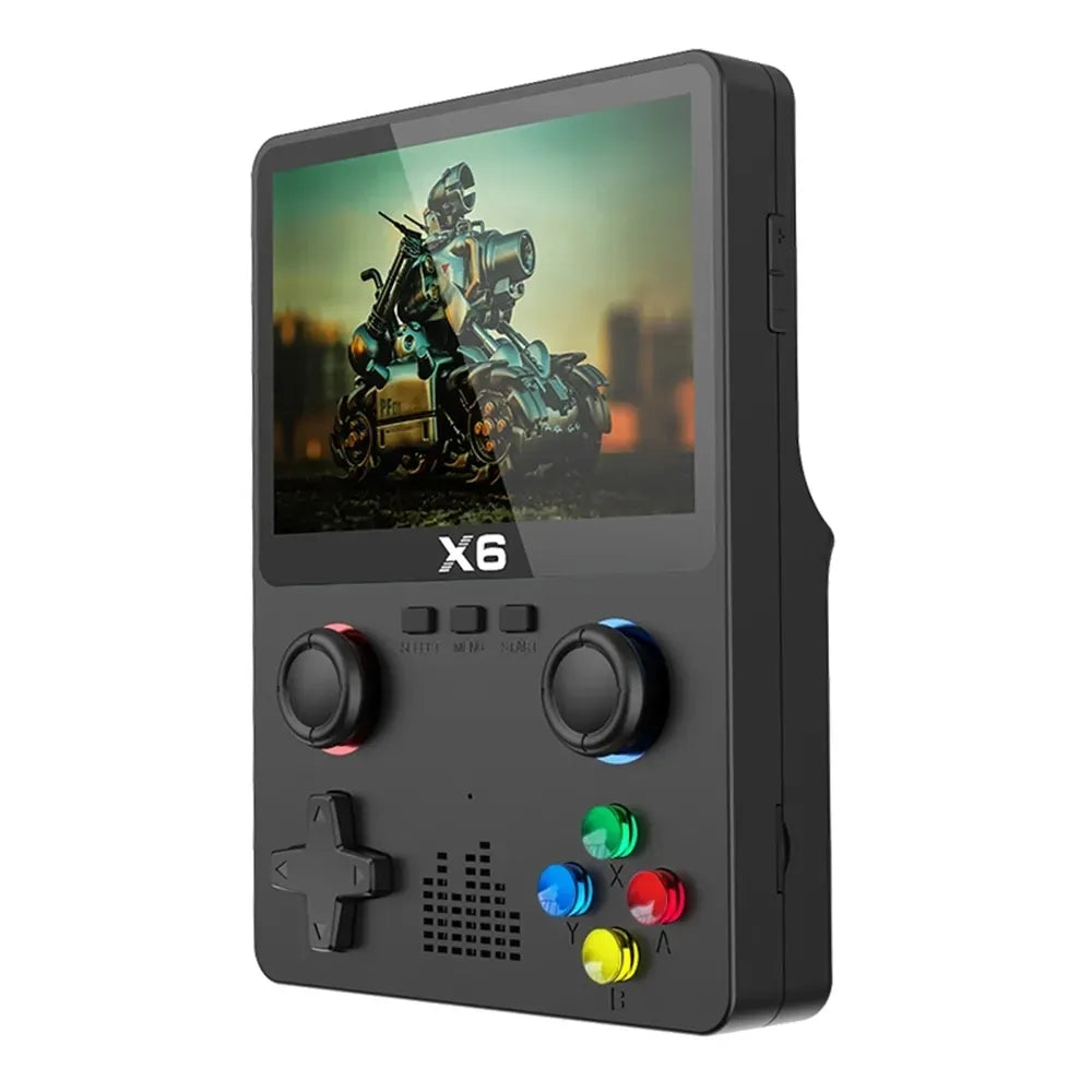 X6 3.5Inch IPS Screen Handheld Game Player Dual Joystick 11 Simulators GBA Video Game Console for Kids Gifts