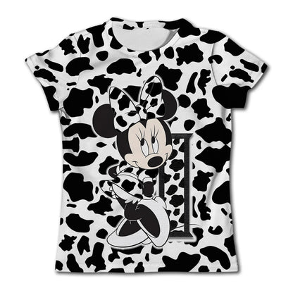 Disney Girls Graphic Tee Minnie Mouse Short Sleeves T-Shirt Top Summer Outfits Clothes