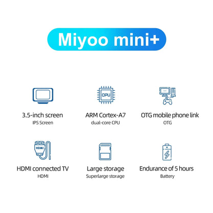 Miyoo Mini Plus,Retro Game Console with 64G TF Card,Support 10000+Games,3.5-inch Portable Rechargeable Open Source Game Console Emulator