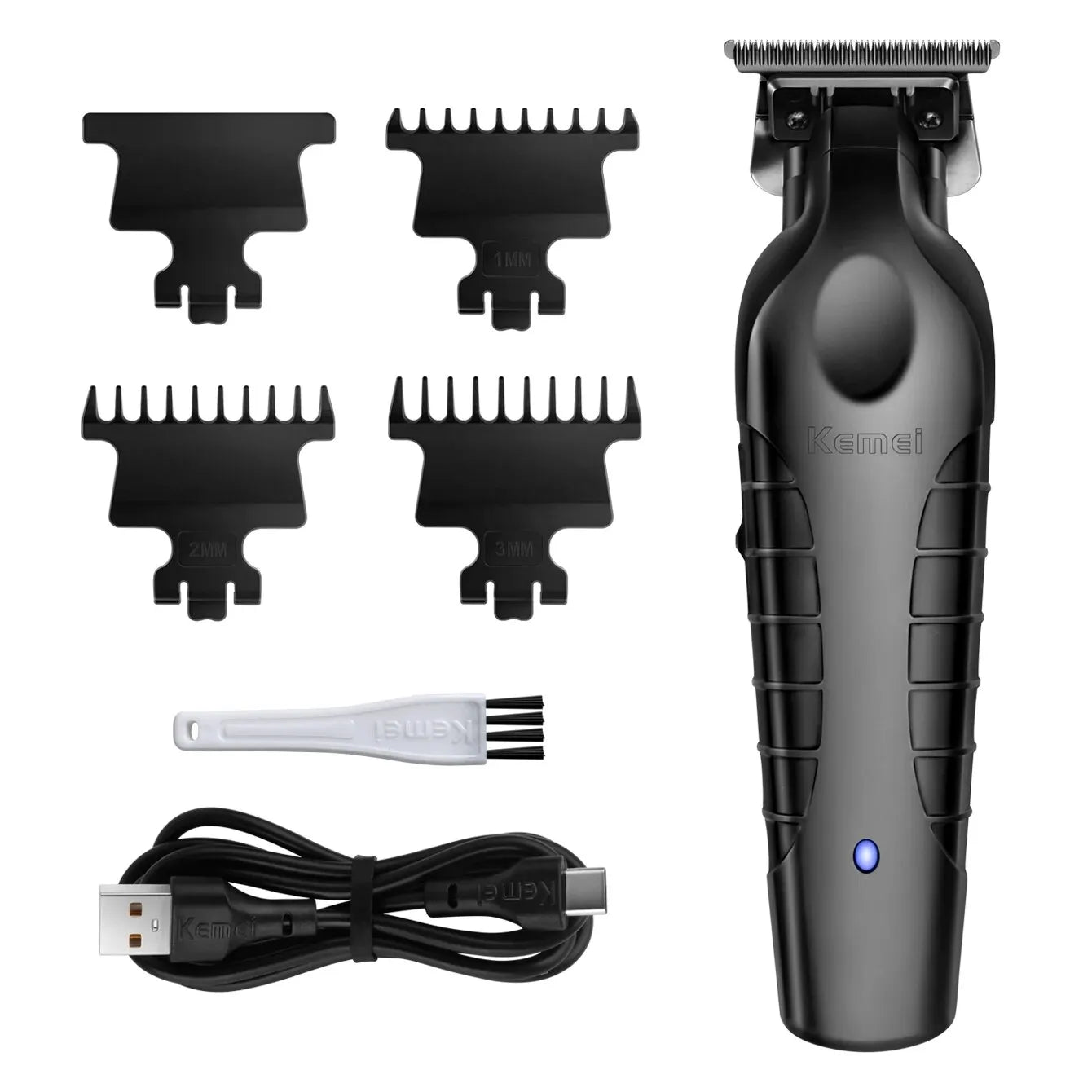 KEMEI Professional Beard & Hair Trimmer for Men - Cordless Electric Beard Trimmer