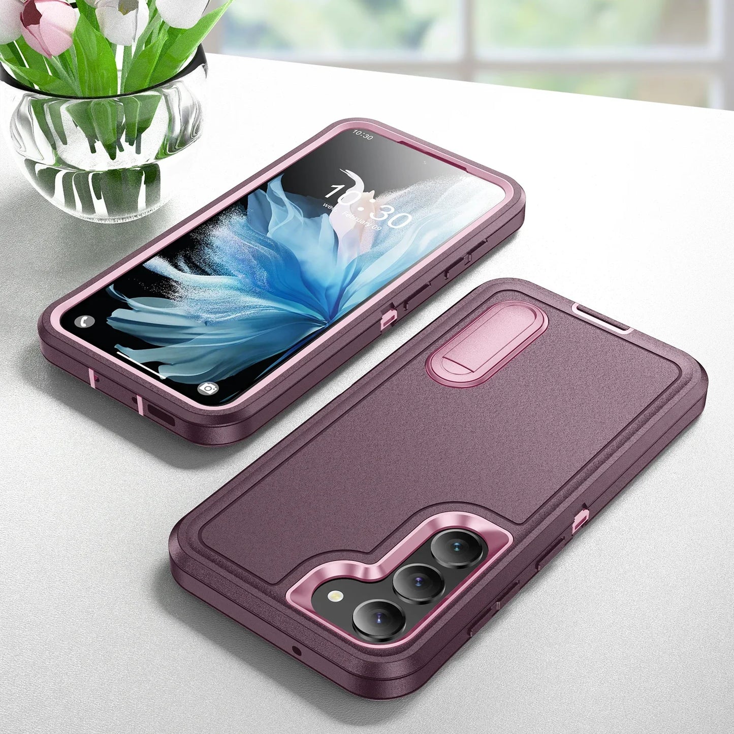 Anti-Dust Kickstand Fall Protection Case for Samsung Galaxy S23 S24 Ultra 5G S 23 Plus S22 Ultra A15 A54 A14 A13 A53 A04S