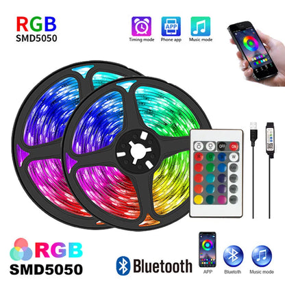 USB LED Strip Lights  Bluetooth RGB 5050  Flexible TV Light Backlight  App Remote Music