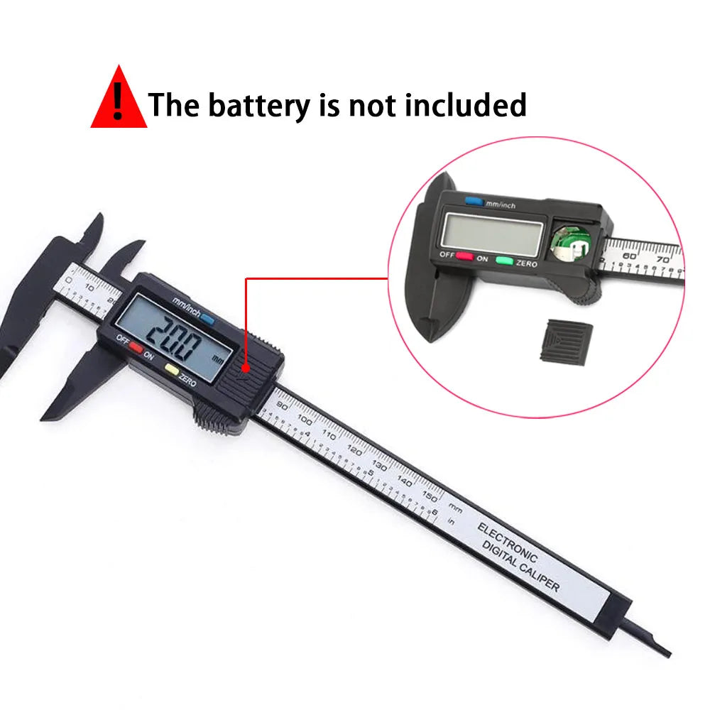 6" 100mm/150mm Digital Caliper Micrometer LCD Gauge Vernier Electronic Measuring Ruler