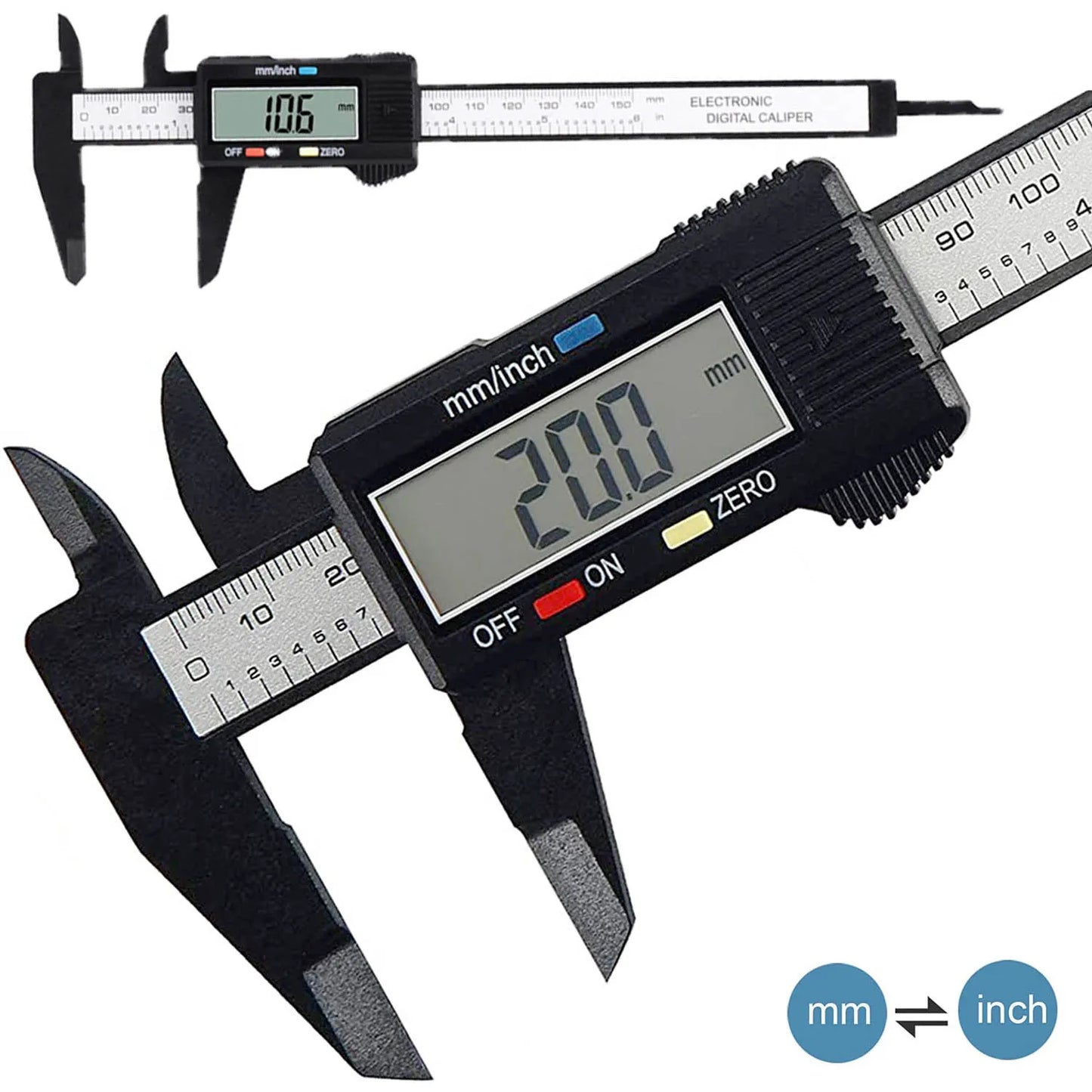 6" 100mm/150mm Digital Caliper Micrometer LCD Gauge Vernier Electronic Measuring Ruler