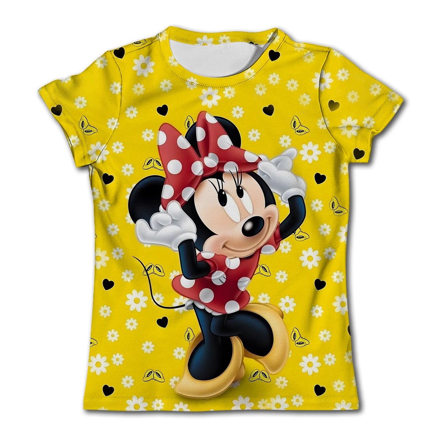 Disney Girls Graphic Tee Minnie Mouse Short Sleeves T-Shirt Top Summer Outfits Clothes