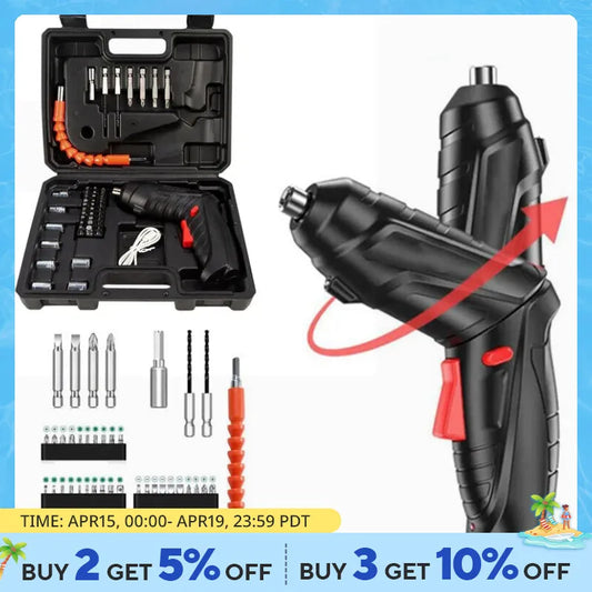 Electric Drill Cordless Screwdriver 3.6v Power Tools Set Household Maintenance Repair 1800mAh Lithium Battery Mini Household Electric Drill Cordless Screwdriver