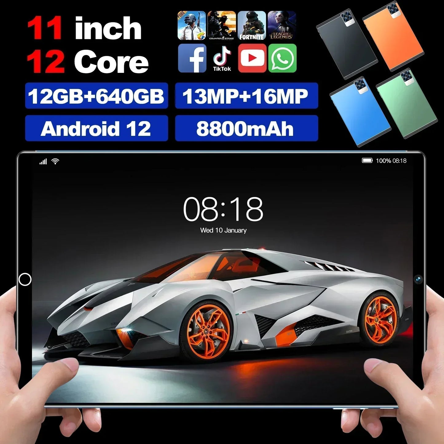 Original 12inch Tablet Pro14 5G 16GB+1TB Android13 Tablet PC 8800MAh