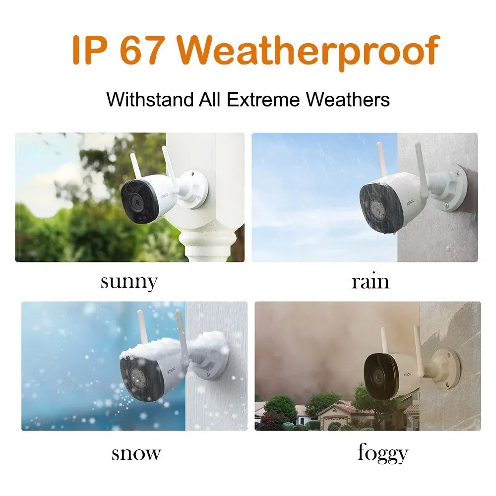 IMOU Wifi Outdoor Camera Bullet 2C 4MP 2MP Surveillance IP Camera Automatic Tracking Weatherproof with AI Human Detection