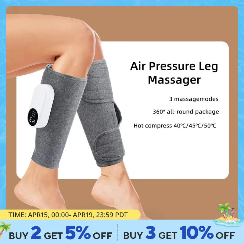 Electric Leg Massager Charging Calf Air Compression Massager with Three Massage Modes Thigh And Knee 360°